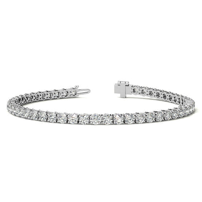6.00 CTW AGI Certified Lab Grown Diamond Tennis Bracelet – 14K White Gold Overlay-0